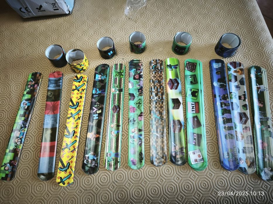 Pulseiras Bate Enrola Minecraft