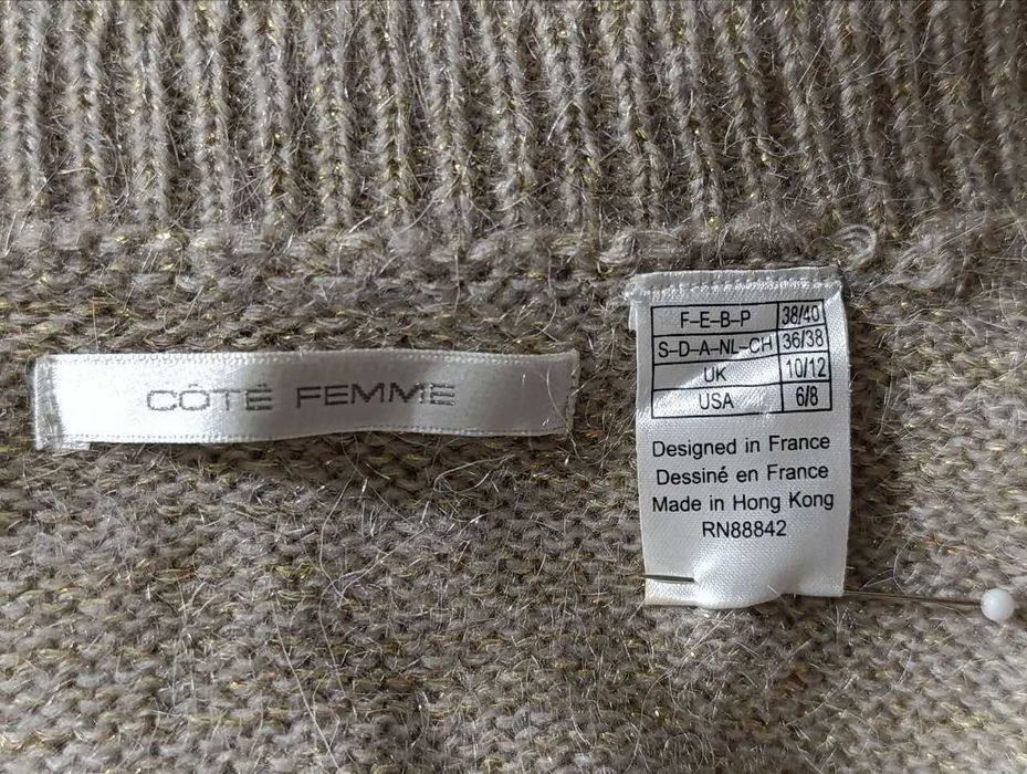 Мохеровий кардиган. Фірма «COTE FEMME» (Фр.), Hong Kong.  Р-р UK 10/12