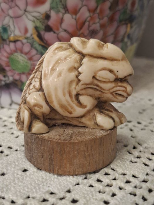 Ancient Okimono Featuring a Pixiu Figure