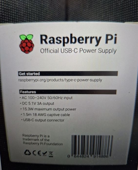 Raspberry Pi Zasilacz USB C