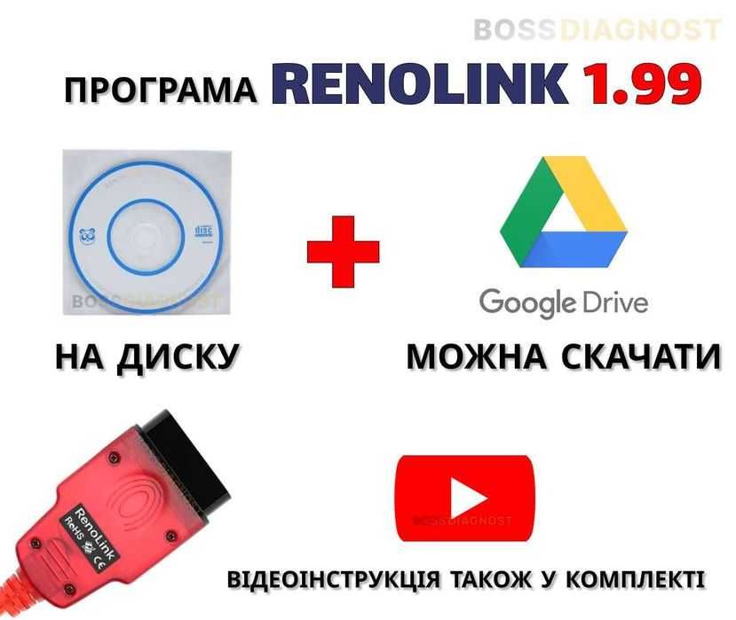 Сканер Renolink v2.10‼️Програматор Ренолінк для Renault Dacia Nissan