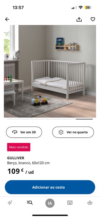 2 bercos branco IKEA