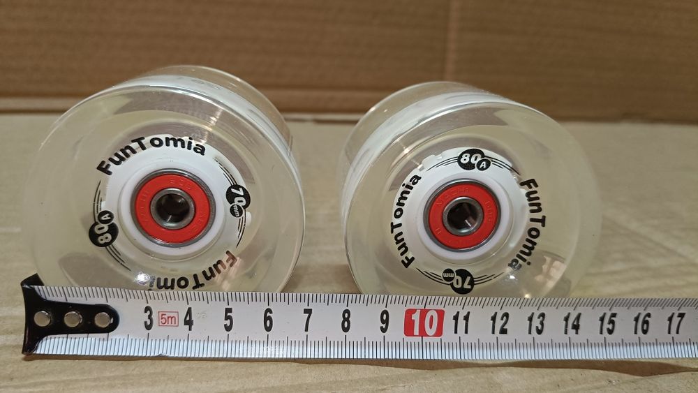 FunTomia 2szt.LED skateboardowe kółka Big Wheels 70x51mm80A