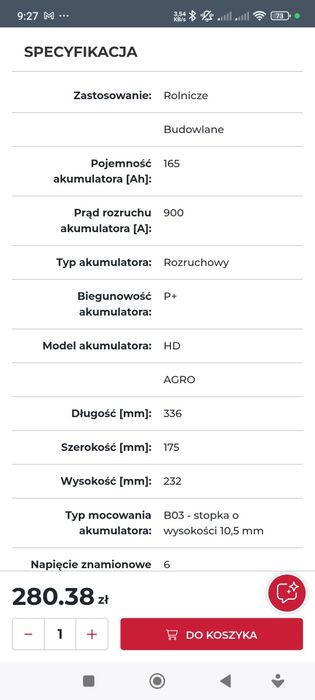 Nowy akumulator rozruchowy FURYA 6V 165Ah 900A P+