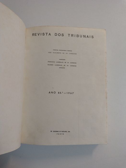 Revista dos Tribunais, Ano 85, 1967