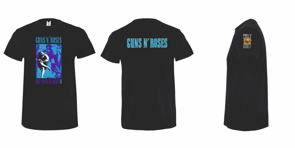 T-shits Pretas GUNS N ROSES