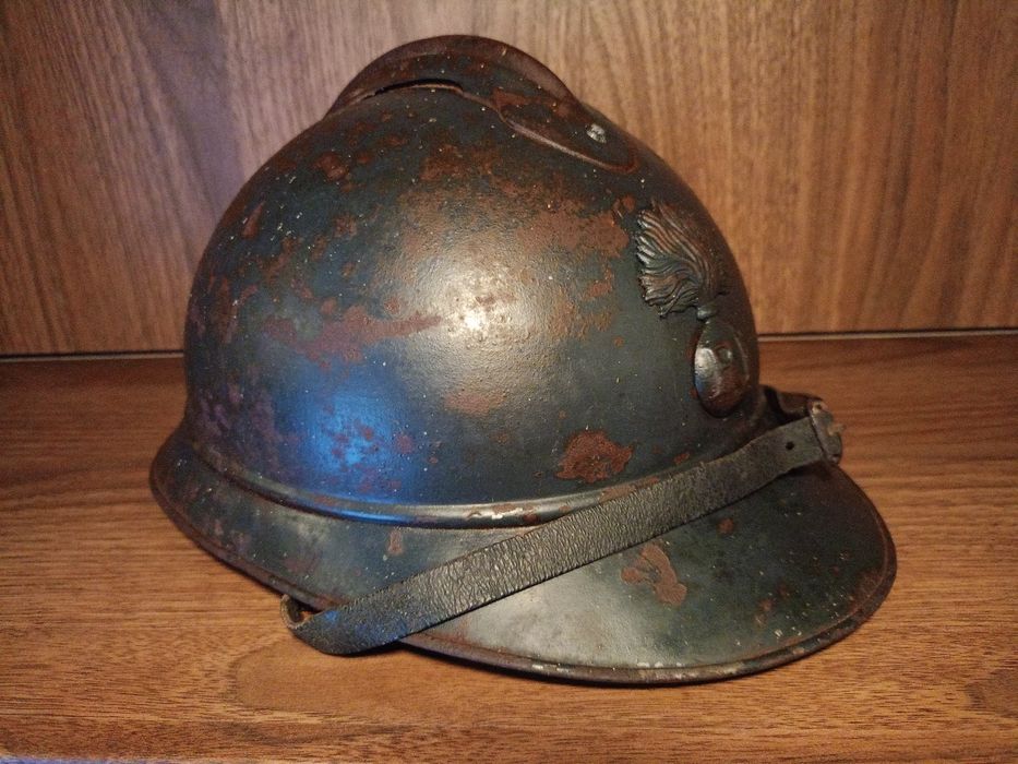 Hełm francuski Adrian Mle.15 ciekawy antyk militaria WW1