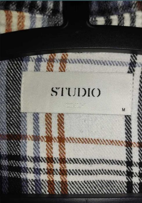 Рубашка жіноча тепла в клітину, оверсайз.