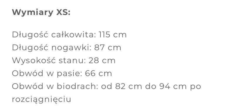Spodnie XS nowe szersza nogawka