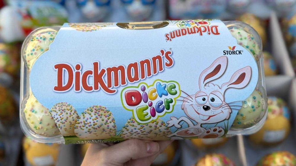 АКЦІЯ Лоток пасхальних яєць Dickmanns Dicke Eier 206 г 8шт