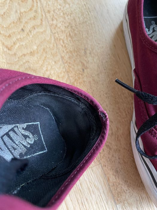 Buty tenisówki vans bordowe