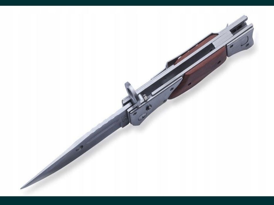 Bagnet AK47 34 cm nóż sprężynowy składany duży Finka