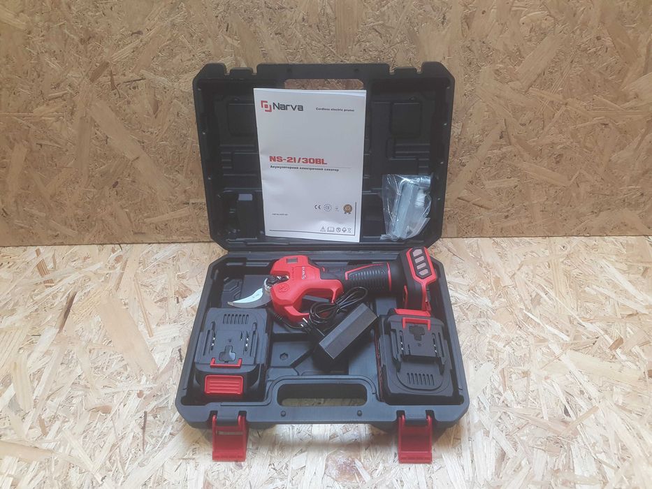 Акумуляторний електричний секатор NARVA 1,2 акб кейс 30 мм рез