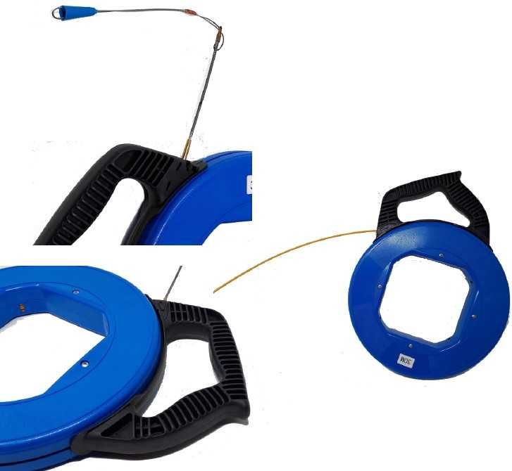 GUIA DE FIBRA DE VIDRO Ø3 mm 30 m COM CARCAÇA - nova- entrega imediata