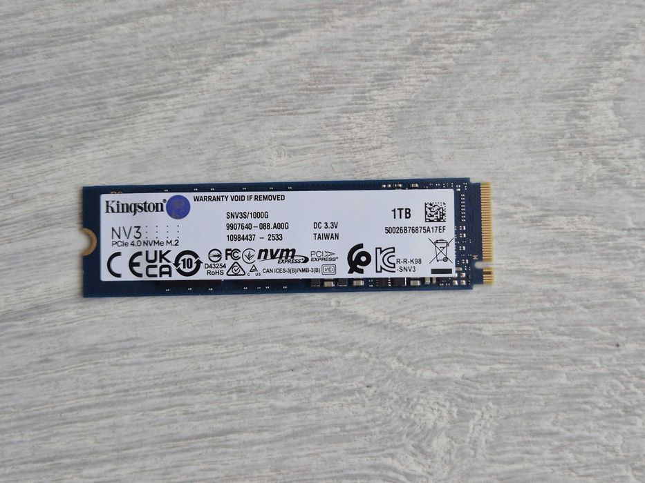 як новий M.2 SSD диск 1TB Kingston NV3 (6000MBs \ M.2 2280 \ NVMe \ PCI-e 4.0 x4) Trade-IN