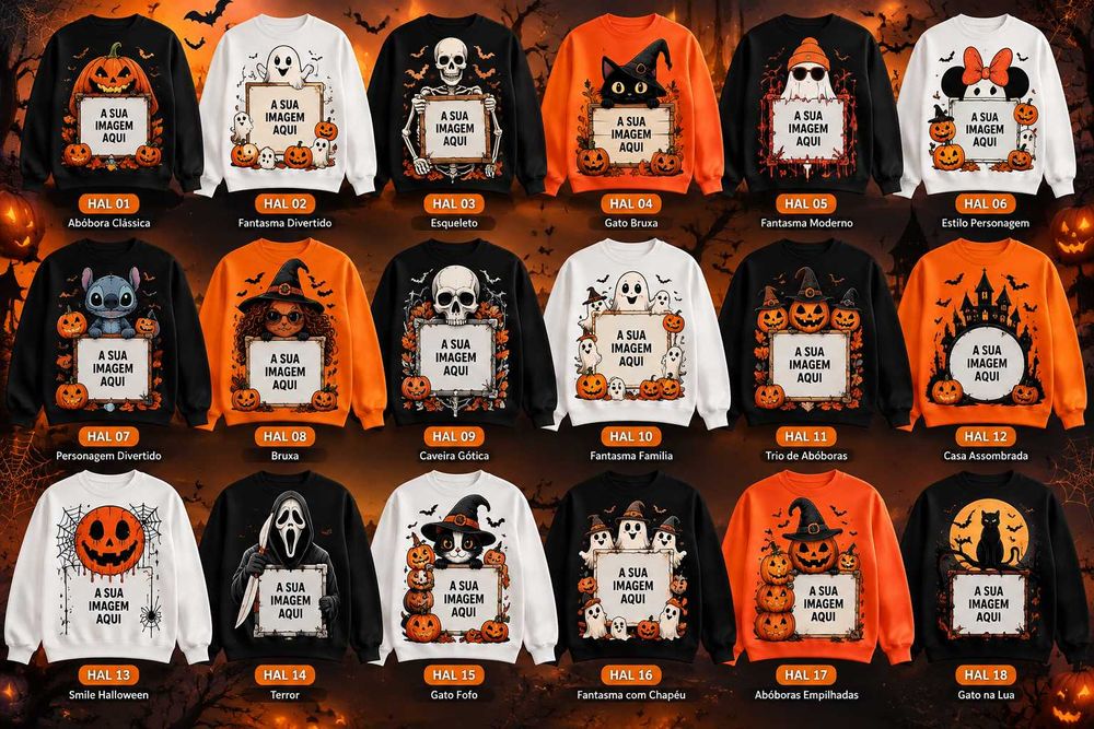 Camisolas Halloween personalizáveis