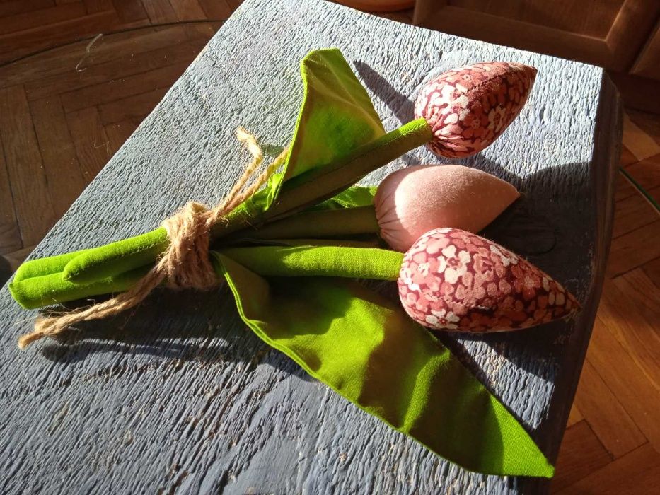 Цветы из ткани ТЮЛЬПАНЫ