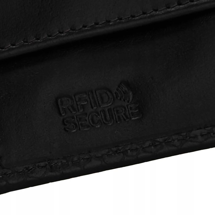 Portfel męski skórzany BETLEWSKI RFID slim czarny mały prezent