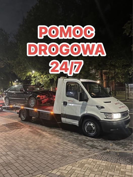 pomoc drogowa autolaweta transport maszyn holowanie 24h/7 s17 s2 50 a2
