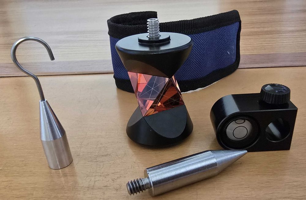 Mini Prisma topográfico 360º / Mini Bastão - Compatível: GRZ101