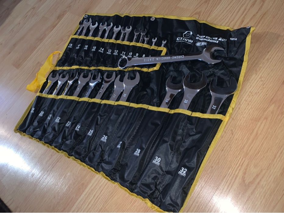 Качественный набор комбинированных рожково-накидных ключей 25 ед 6-32