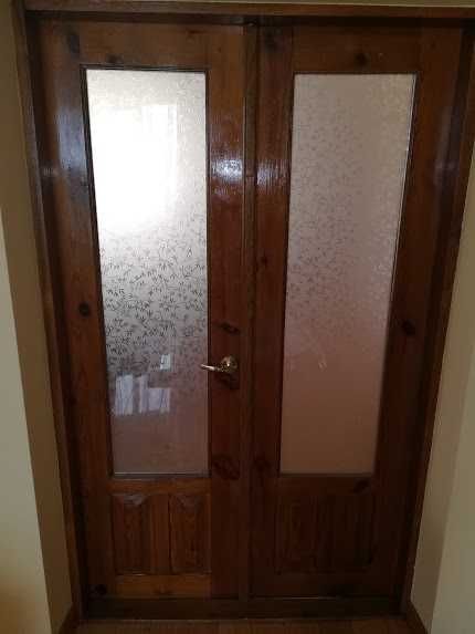 Дверне полотно соснове лаковане, дверне полотно для подвійних дверей