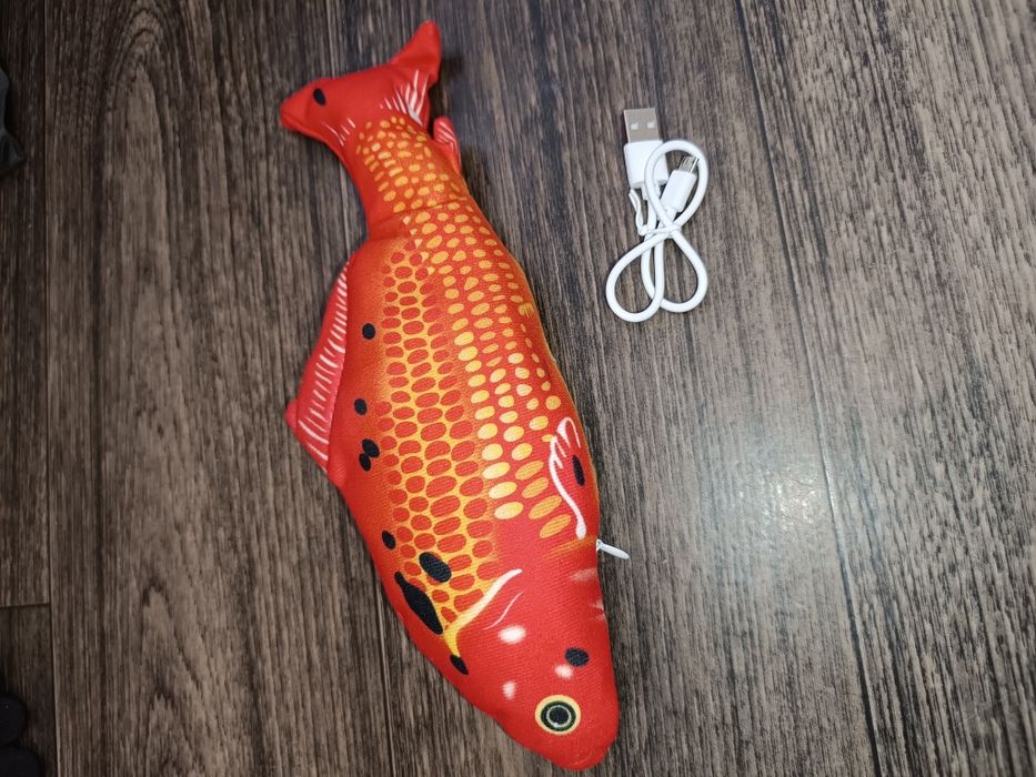 Интерактивная usb 3D риба для кошек игрушка виброхвост электрорыба