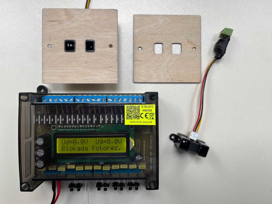 Sterownik schodowy LED 10-19k LCD FZ (FOTO)+ czujki Sharp + maskownice