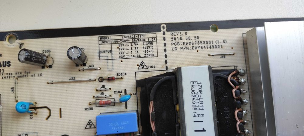 Плата EAX67685603 ( EBU65681001 ) для LG OLED55C8LLA