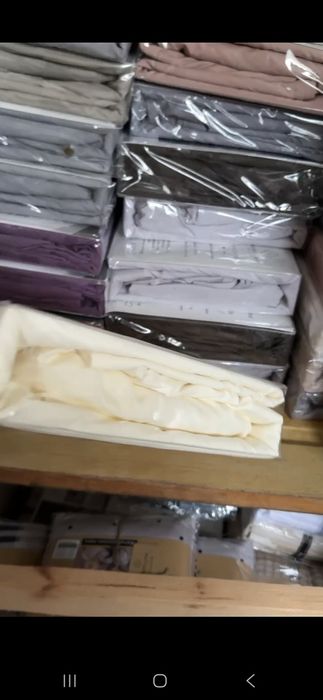 Двоспальна постіль Страйп Сатин  Простирадло на резинці