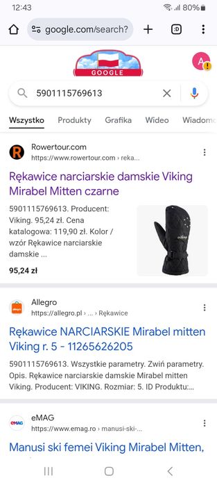Rękawice narciarskie Viking mirabel Mirren 5