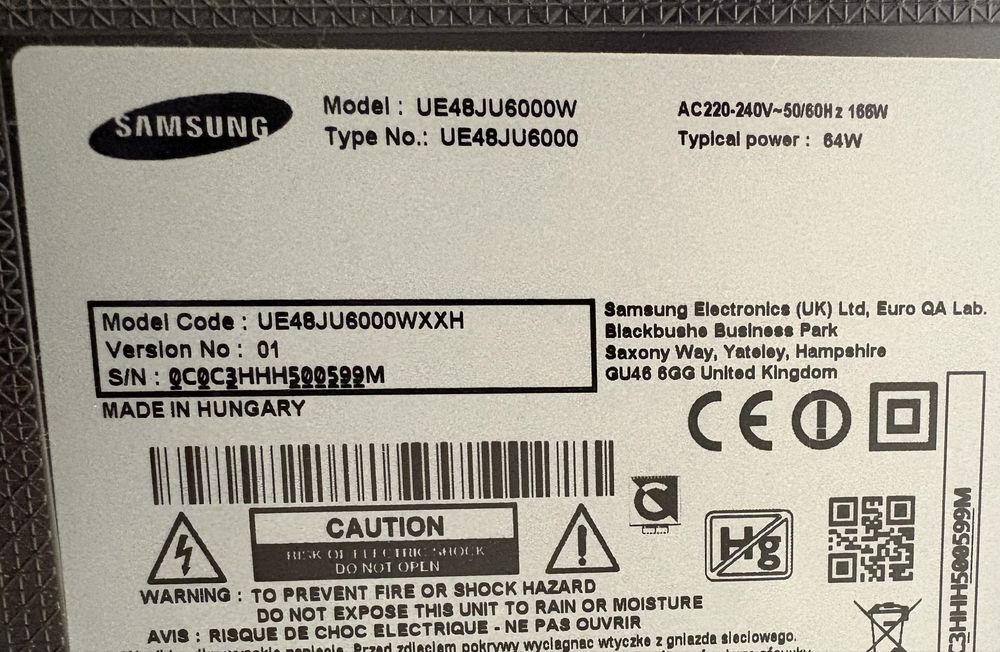 TV Samsung 48 cali 4K z wi-fi