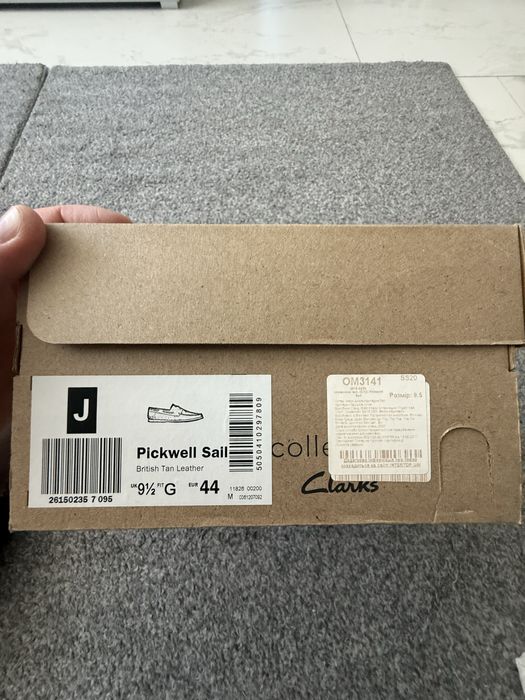 Чоловічі макасіни від Clarks 44 р