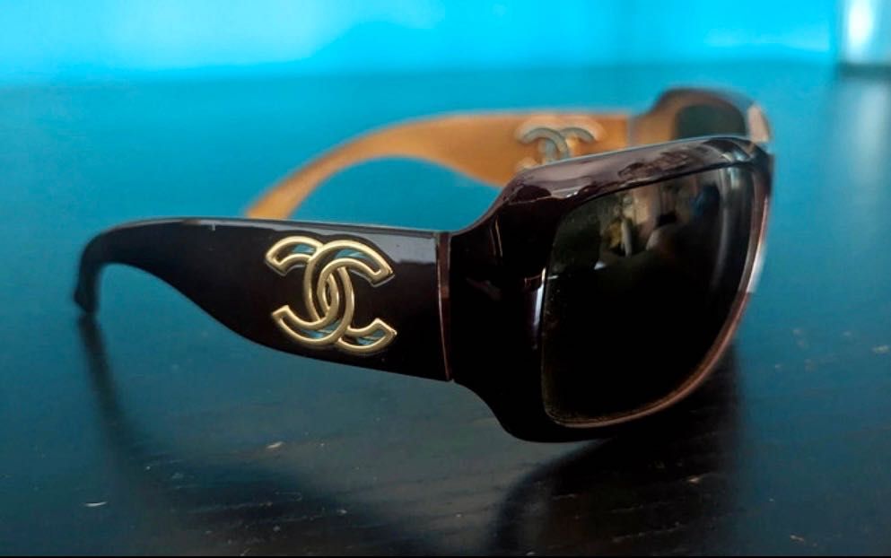 Óculos Chanel 6180 vintage Sunglasses in dark brown/burgundy