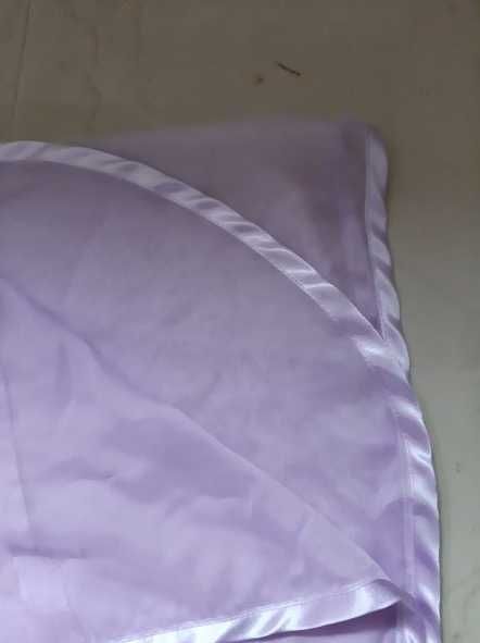 Nowa firana woal róż-fiolet na okno 150 cm o wysokości 85 cm