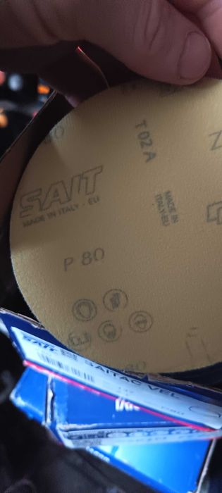Papier rzep 125mm sait P80 50szt niebieski