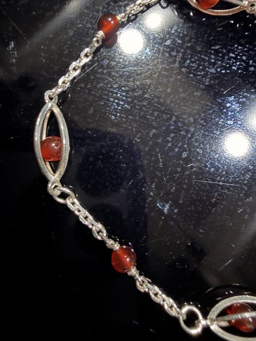 Pulseira em prata  trabalhada-peso 32,7gr