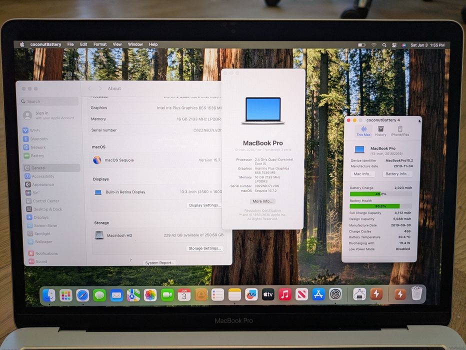 MacBook Pro 2019, 13", i5, 16/256 ГБ, гарний стан.