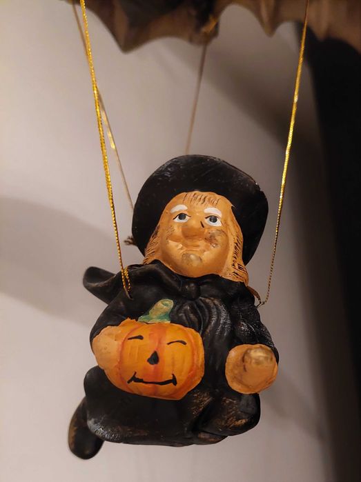 Morcego e bruxinha para pendurar - cerâmica, artesanato