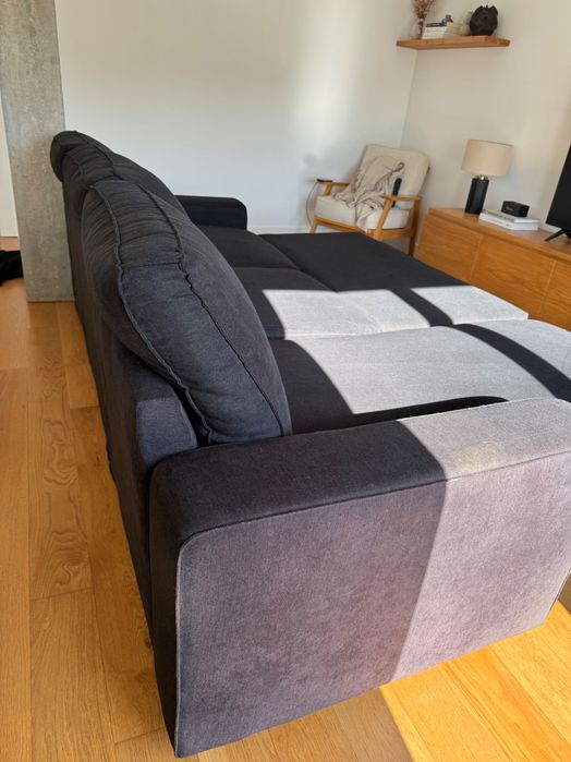 Sofá cama com chaise longue Gato Preto