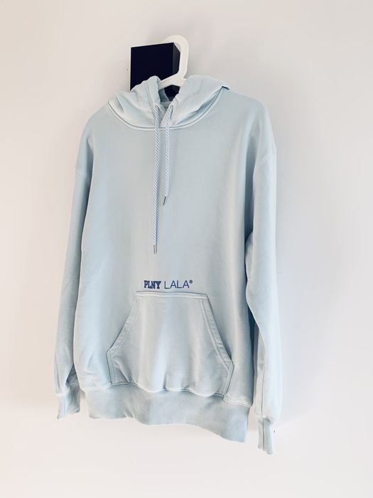 Bluza błękitna PLNY Lala nadruk oversize kaptur