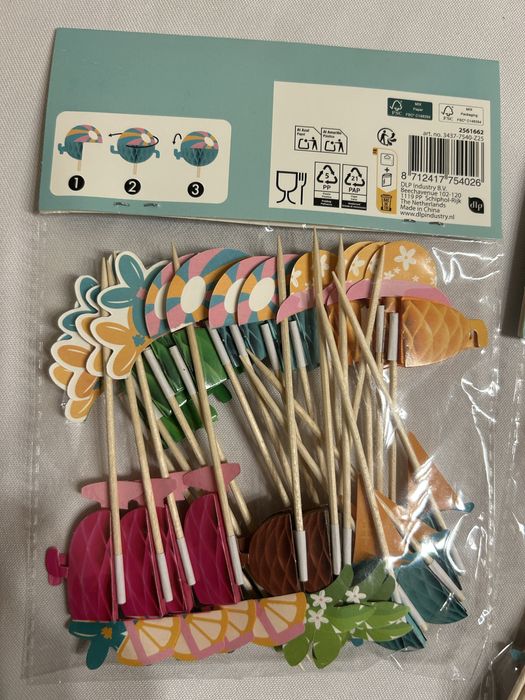 Patyczki koktajlowe do drinków i deserów 3 opakowania nr.8599