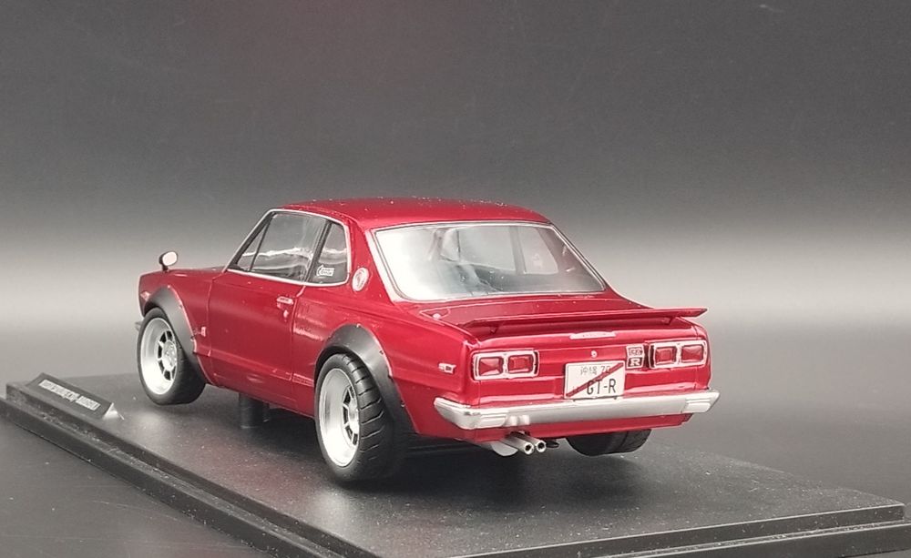 1:18 Solido 1970 Nissan Skyline (C10) Hakosuka Works z 1970 Red Met