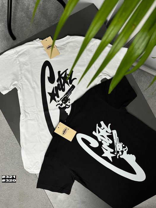 Corteiz Supreme Большой Принт - Футболка Кортез Суприм Черная / Белая - XS S M L XL XXL