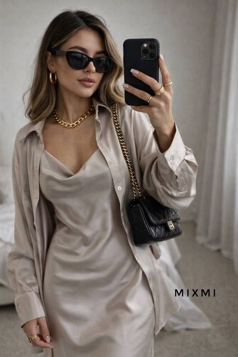 Жіноча сукня шовк і сорочка