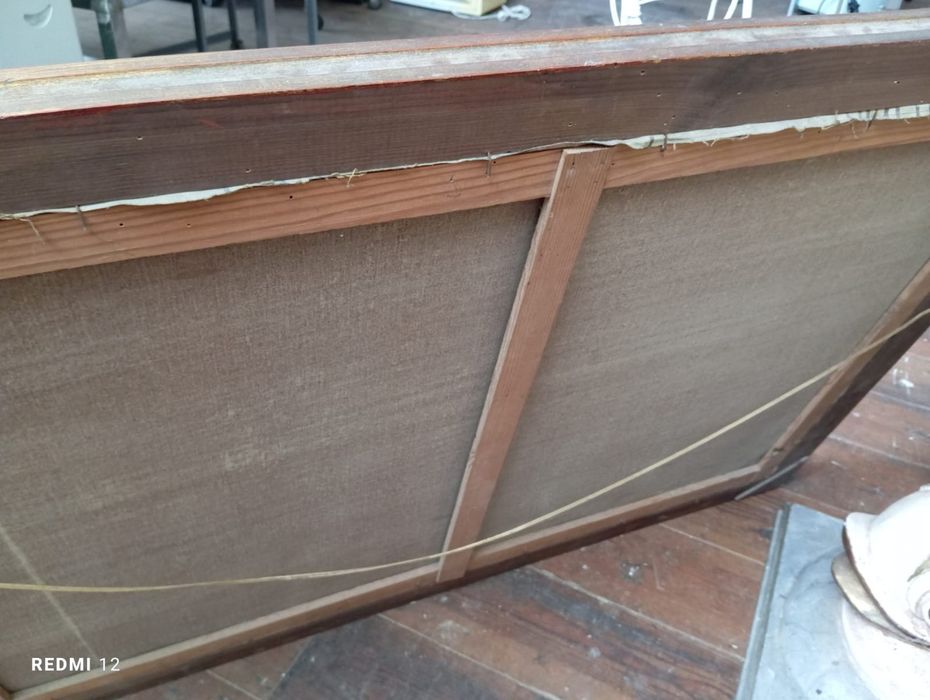 Pintura a óleo de 135x80 em bom estado pintura na tela