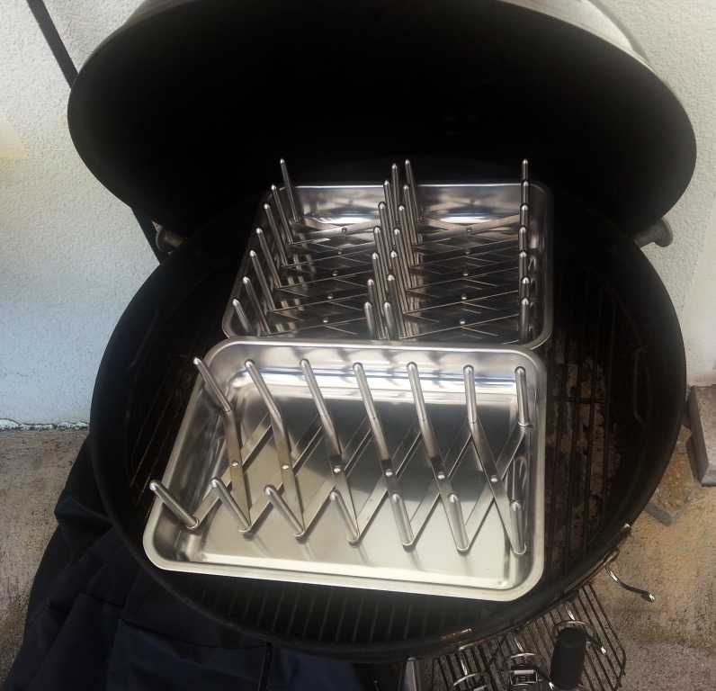 Подставка под ребра рыбу для гриля Weber духовки барбекю BBQ копчения ...