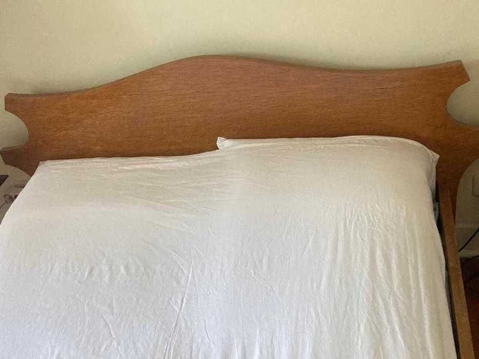 Cama de casal de madeira deco + Colchão