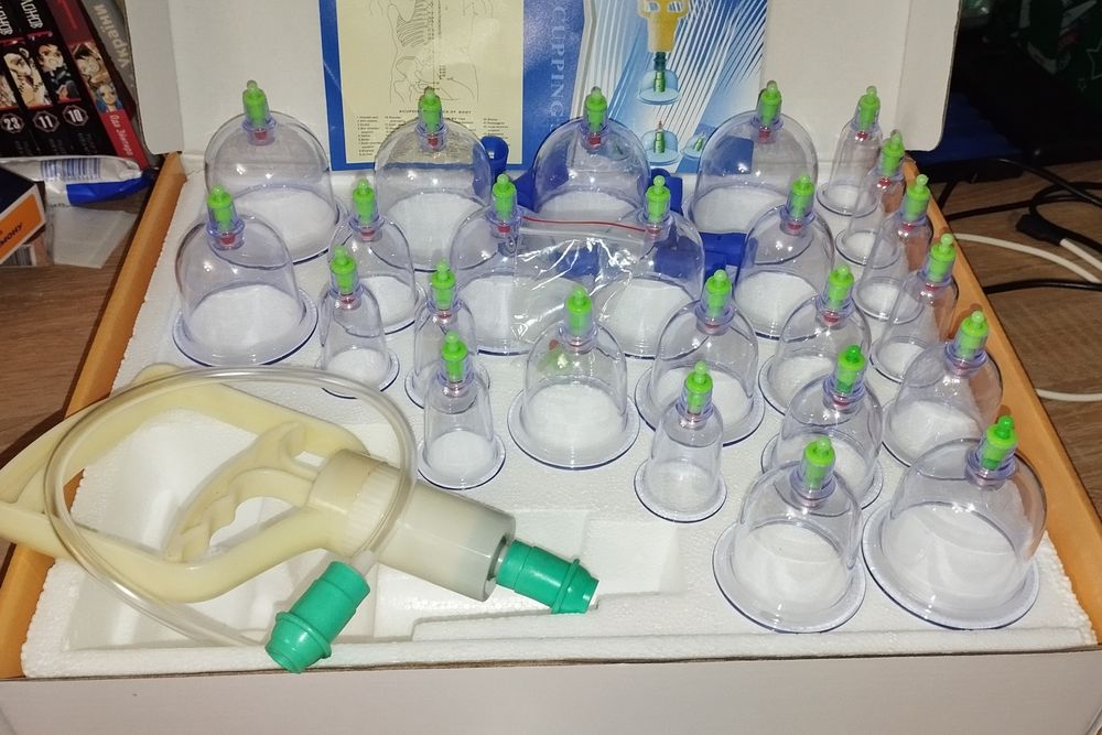 Вакуумные банки массажные с насосом - 24 шт KL