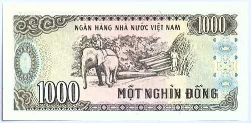 Vietname 1000 Dong (VND) nota